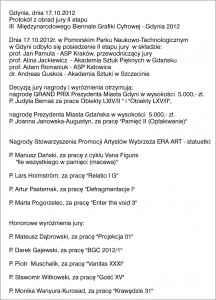 wyniki obrad jury