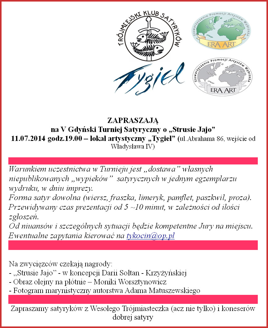 O STRUSIE JAJO, V Gdyński Turniej Satyryczny