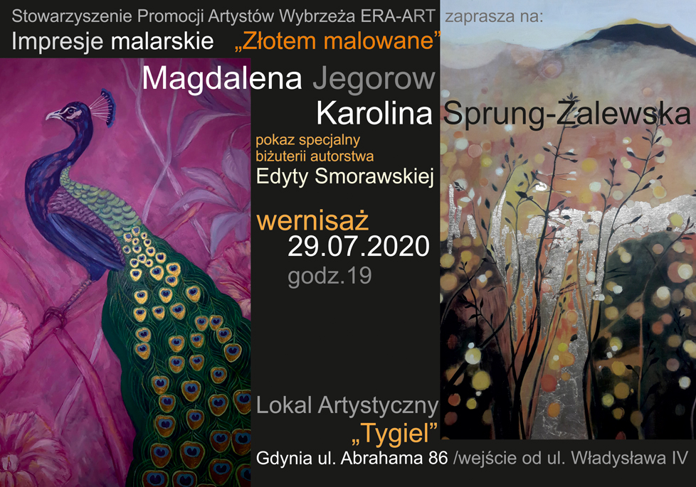 ZŁOTEM MALOWANE, malarstwo Magdaleny Jegorow i Karoliny Sprung-Zalewskiej