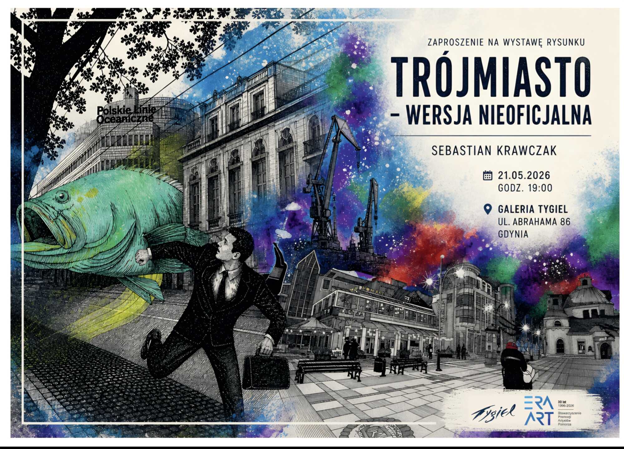 TRÓJMIASTO :  rysunki Sebastiana Krawczaka